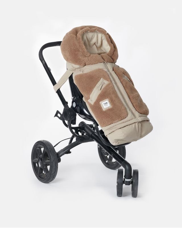Miniatura 3 de 7AM Enfant Saco para cochecito y asiento de automóvil, manta ajustable de invierno con cremallera para niño y niña, saco de dormir cálido con