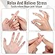 16 Stück Anti Stress Spielzeug Skills Set, 10 Akupressur Ring, 2 Massageringe für Finger, 2 Akupressur Armband, 2 Stress Spielzeug für Stressabbau Erwachsene und Massage(Silber)