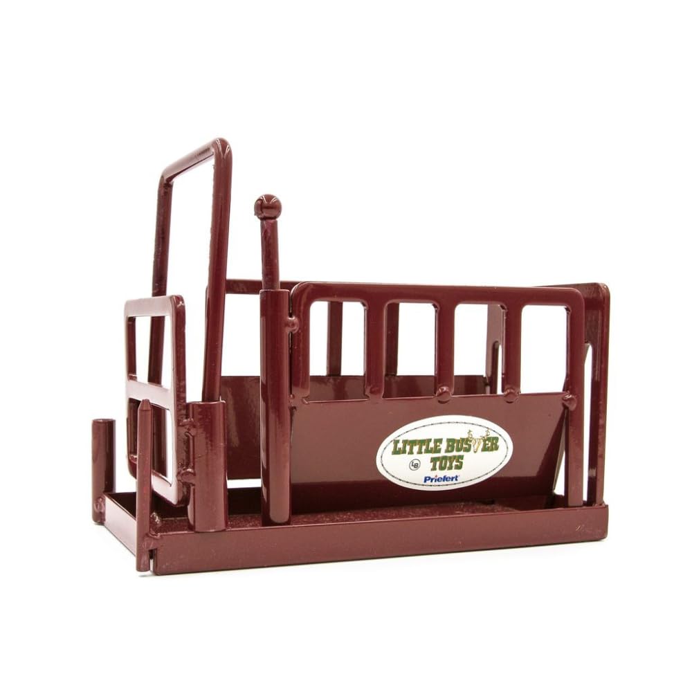 Little Buster Toys Cattle Squeeze Chute - Red; 1/16th Scale