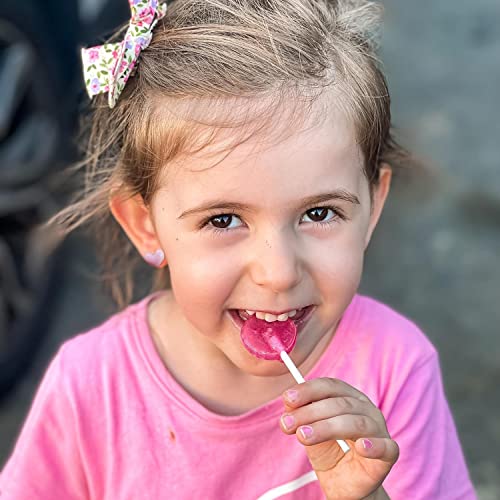 Aoedej 6 Pairs Medical Grade Plastic Earrings For Sensitive Ears Hypoallergenic Pink Heart Earrings Cute Earrings For Teen Girls (Pink Earrings) #TOP2