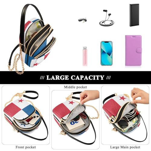 Image of Patriot Flag Cell Phone Purse Crossbody Handbag Durable Shoulder Bag Sturdy Travel Pouch