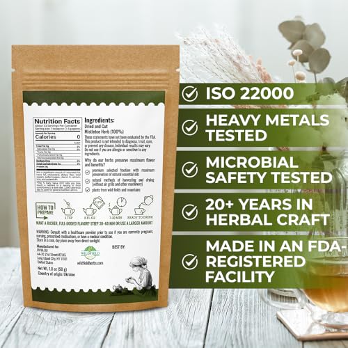 Image of 1.8 oz. Dried Mistletoe Herb Tea Goat'S (Viscum) - 50g Mistletoe Herb Herbal Tea Muerdago