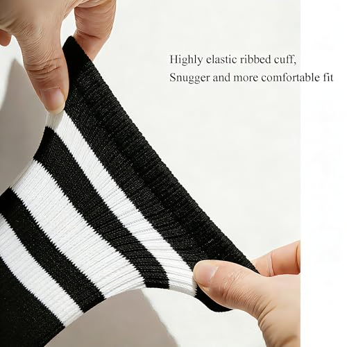 Image of VWU Women Men Crew Socks Cotton Dress Socks Ankle Neutral Casual Gilr Boy Solid Color Crew Socks SIze 5-12