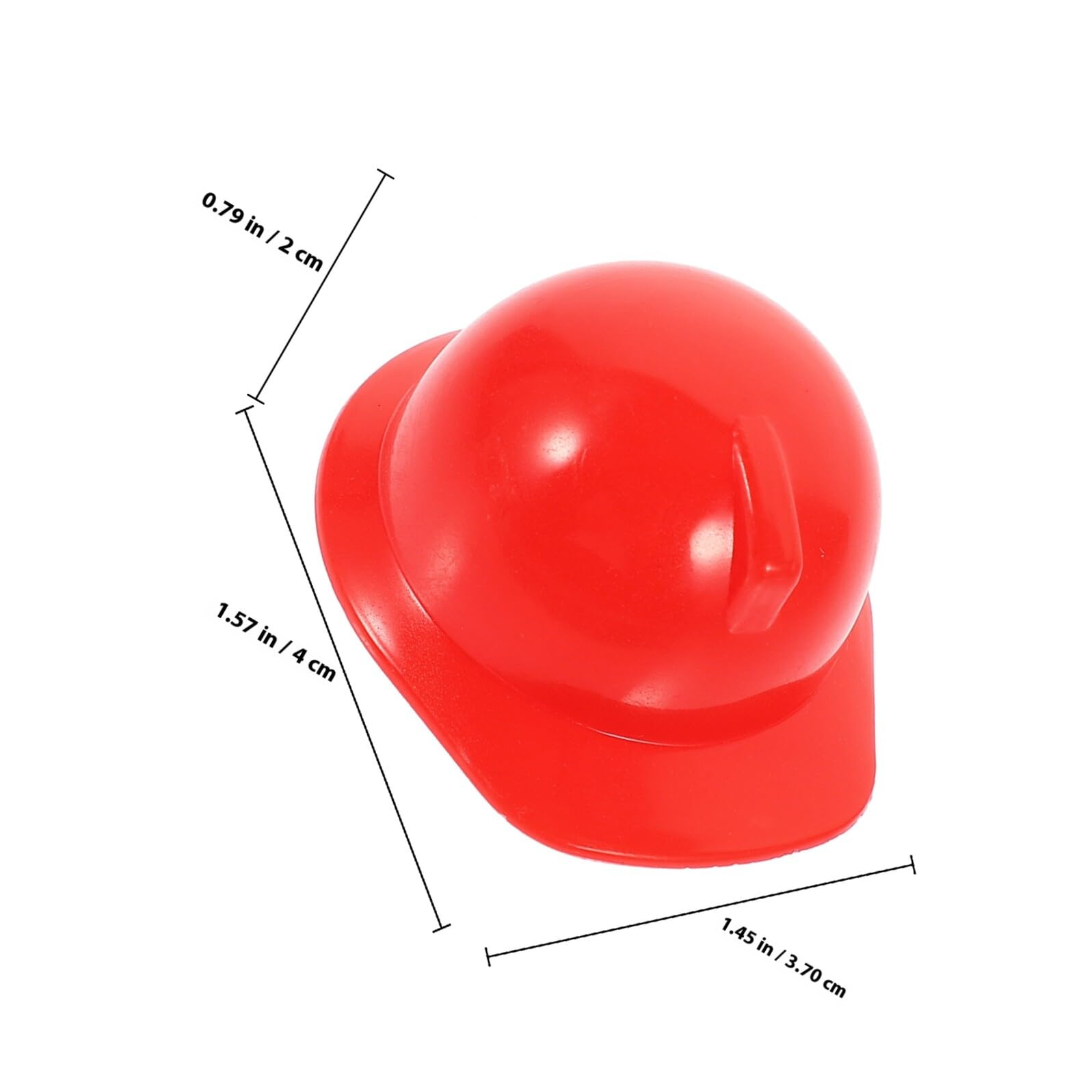 Mini Cascos de Seguridad para Muñeca, 20 Piezas, Plástico Rojo | Decoración para Tarta y Mascota, Uso Exterior, Accesorio Lúdico para Niños