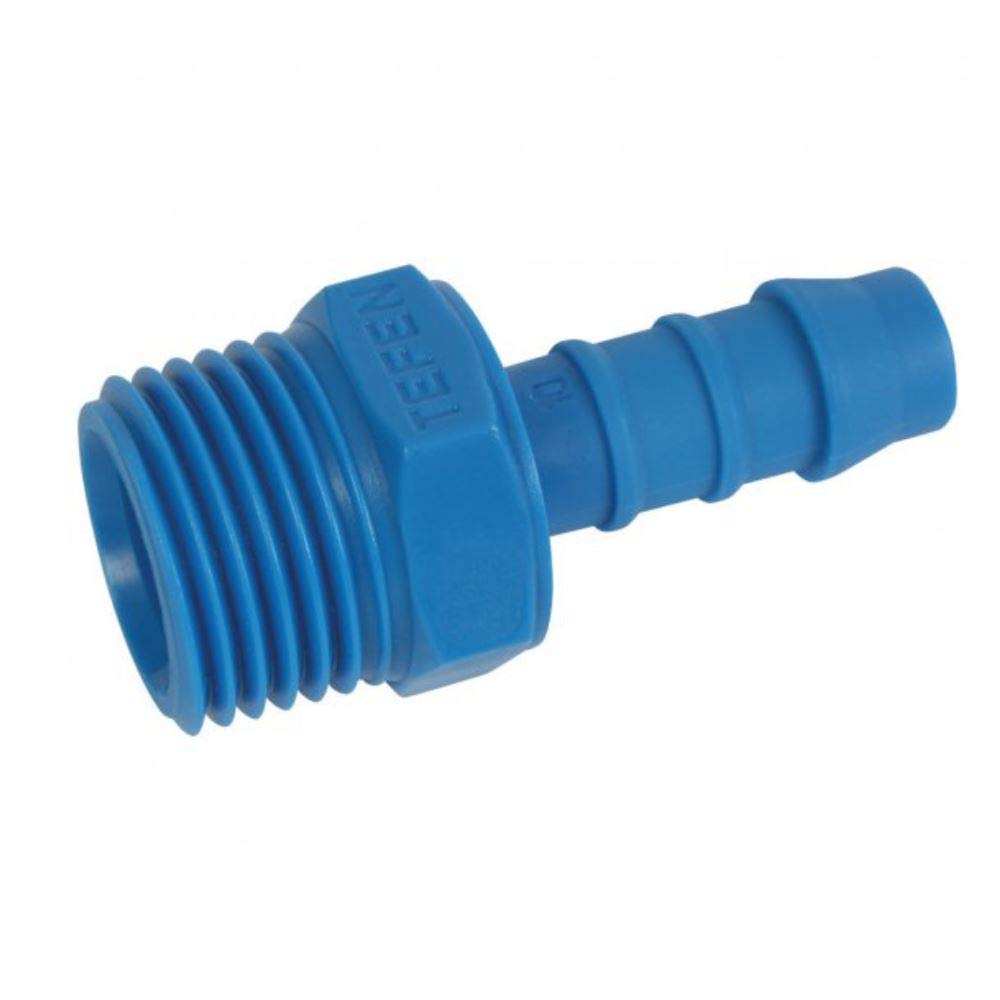 Tefen Men's Connector 12Mm X 3/8" Plastic Nylon Barbed Tubing Equal Connector Fuel Rubber Pipe Joiner Hose Inline Repair