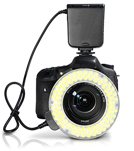 Dual Macro LED Ring Light/Flash for Canon EOS Rebel T6 (Applicable On All Canon Lenses)