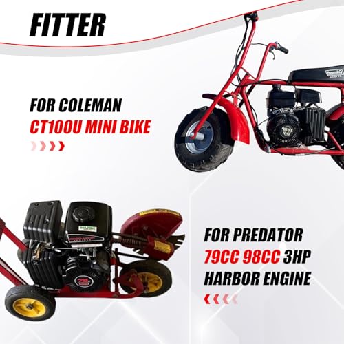 Image of 3 Stage Exhaust Header Pipe For Predator 79cc 98cc 3HP For Coleman CT100U Mini Bike Black