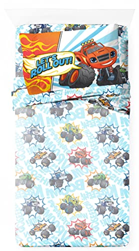 Image of Jay Franco Kids Sheet Set with Fitted, Flat Sheets & Pillow Cover - Ultra-Soft Bedding with Pillowcase for Room Decor, Multi - Blaze, 4 Piece Full