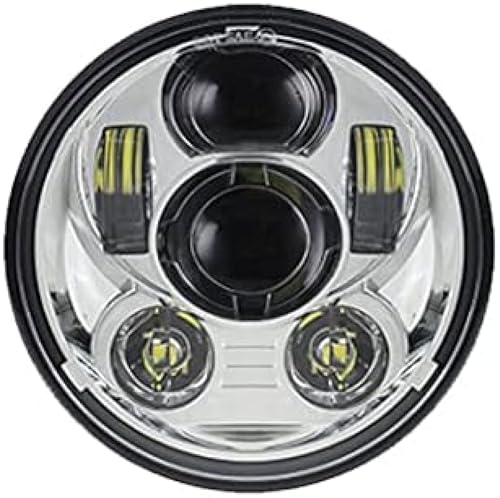 Phare de moto LED 5 3/4 pouces H4 pour remplacer éclairage Sportster