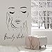 PMSMT Vinyl Wandaufkleber, weiblicher Wandtattoo für Schönheitsstudio, Wohnaccessoires, Wohnzimmer, Schlafzimmer c860