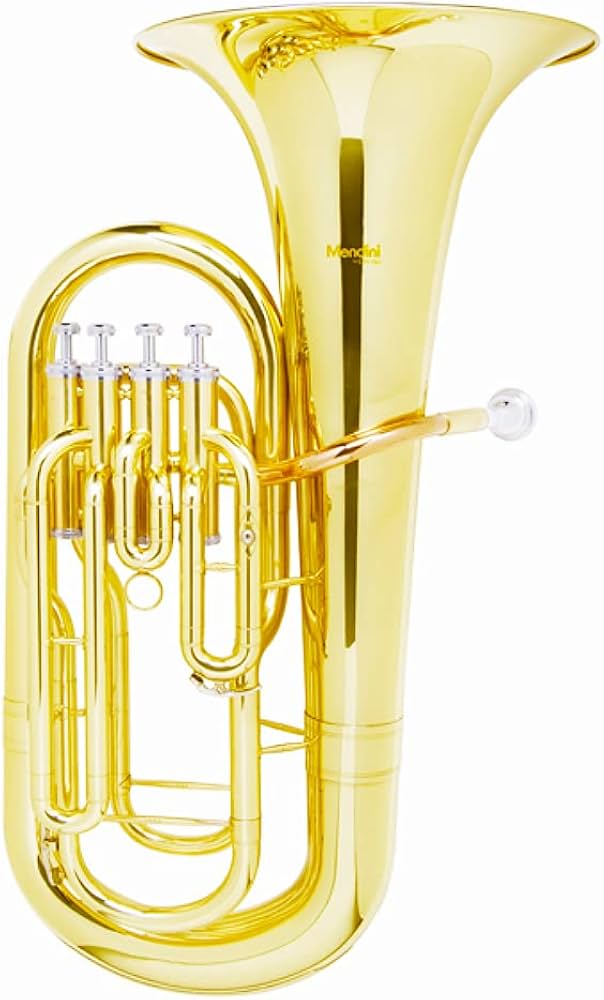 Mendini B-Flat Euphonium, Yellow Brass and Tuner, Case - MEP-L+92D