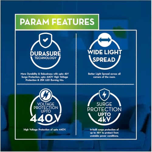 Image of Crompton Param 22W Round B22 LED Cool Day Light pack of 4