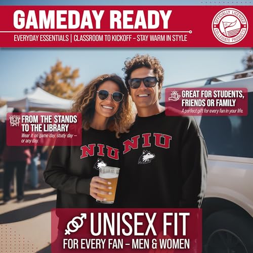 Image of NCAA College Sweatshirt Fleece Crewneck Pullover for Men and Women | Officially licensed NCAA college gameday crewneck pullover - 9 oz fleece lined sweatshirt with arch and logo design