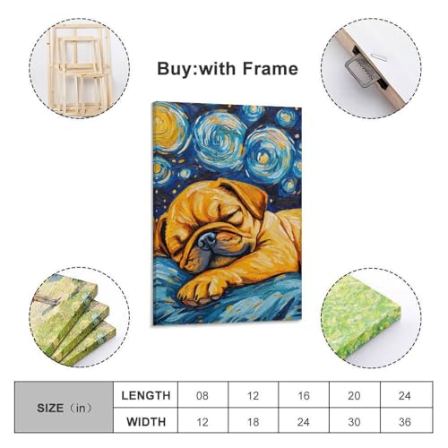 Impression sur toile Puggle pour sublimer un mur de chambre vide - 3
