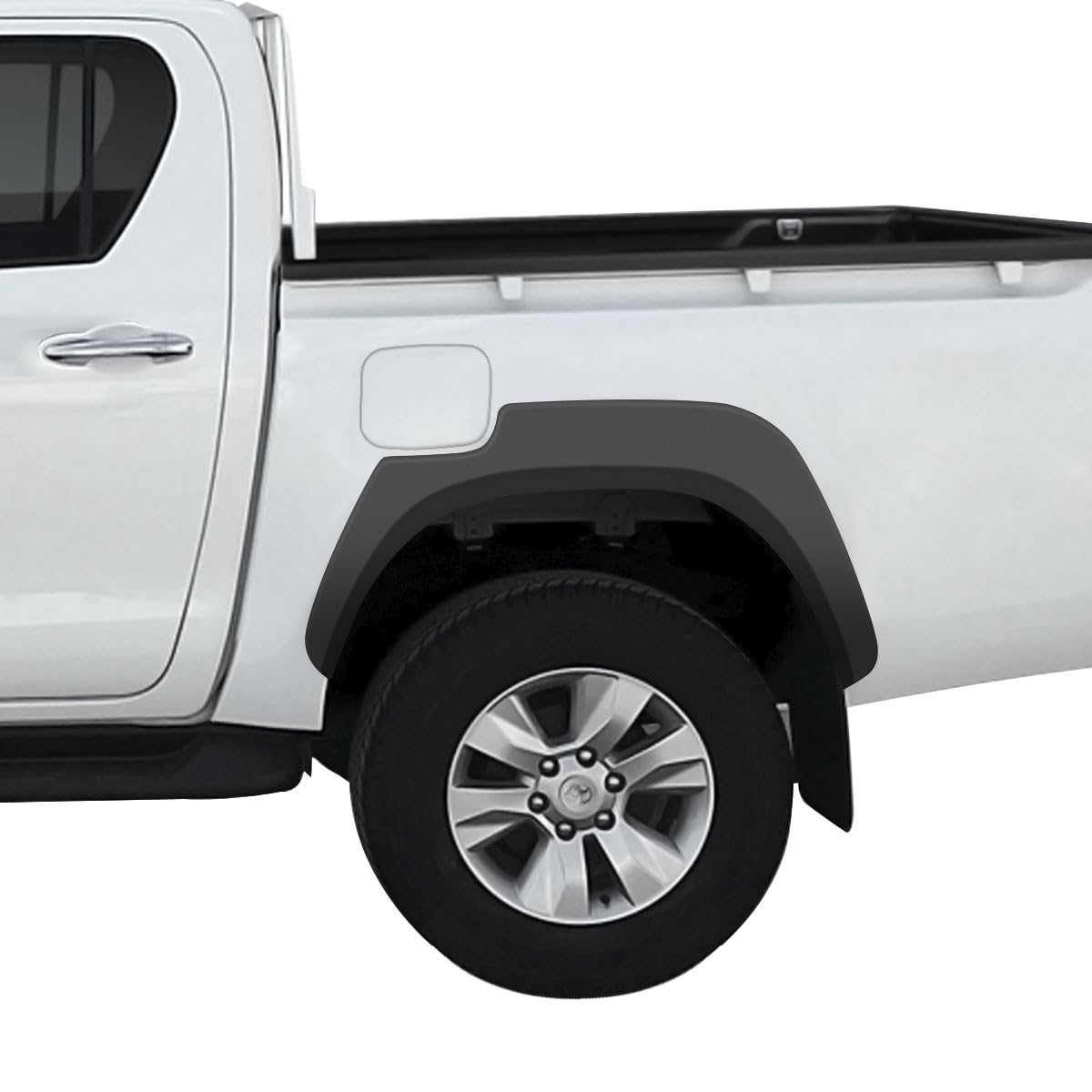 Aletines de Paso de Rueda Negro Mate para Toyota Hilux 2016-2020 & 2021-2026 Doble Cabina, Extensiones de Guardabarros Kit Toyota Hilux Wheel Arches Slim, Hilux Accessories (GX, VX, VXL, Invincible)