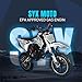 SYX MOTO 58CC 4-Stroke Kids Mini Dirt Bike, Gas Powered Off-Road Motorcycle, Pocket Pit Trail Bikes W/EPA Approved, 8-14 (Blackwhite)