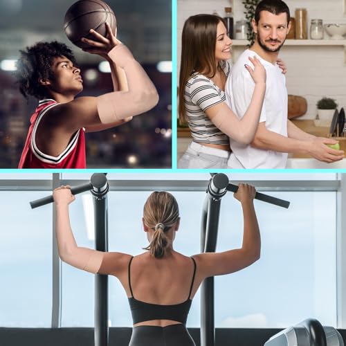 Medical Compression Arm Sleeve with Silicone Dot&Gauntlet for Women Men,20-30 mmHg Graduated Compression Full Arm Support for Edema,Post Surgery Recovery,Swelling,Pain Relief(Large,Single) - Image 6