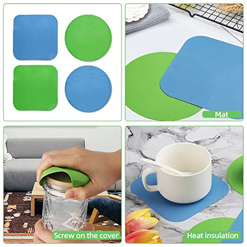 Mmq Jar Gripper Pads 4 Pcs, Jar Opener Gripper Pads Multifunction Reusable Rubber Gripper Jar Opener Bottle Lid Openers Kitchen Coasters Heat Insulation Pads Fit Most Jars For Weak Hands (Rubber) #TOP4