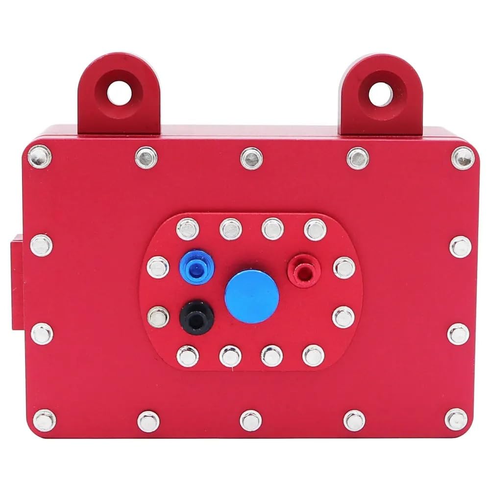 RC Accesorios Caja receptora de Radio de Aluminio de 60 x 40 x 26 mm for Coche RC Crawler Capra SCX10 Pro RR10 SCX6 TRX4 TF2 D90 CC01 (actualización)(Rood)