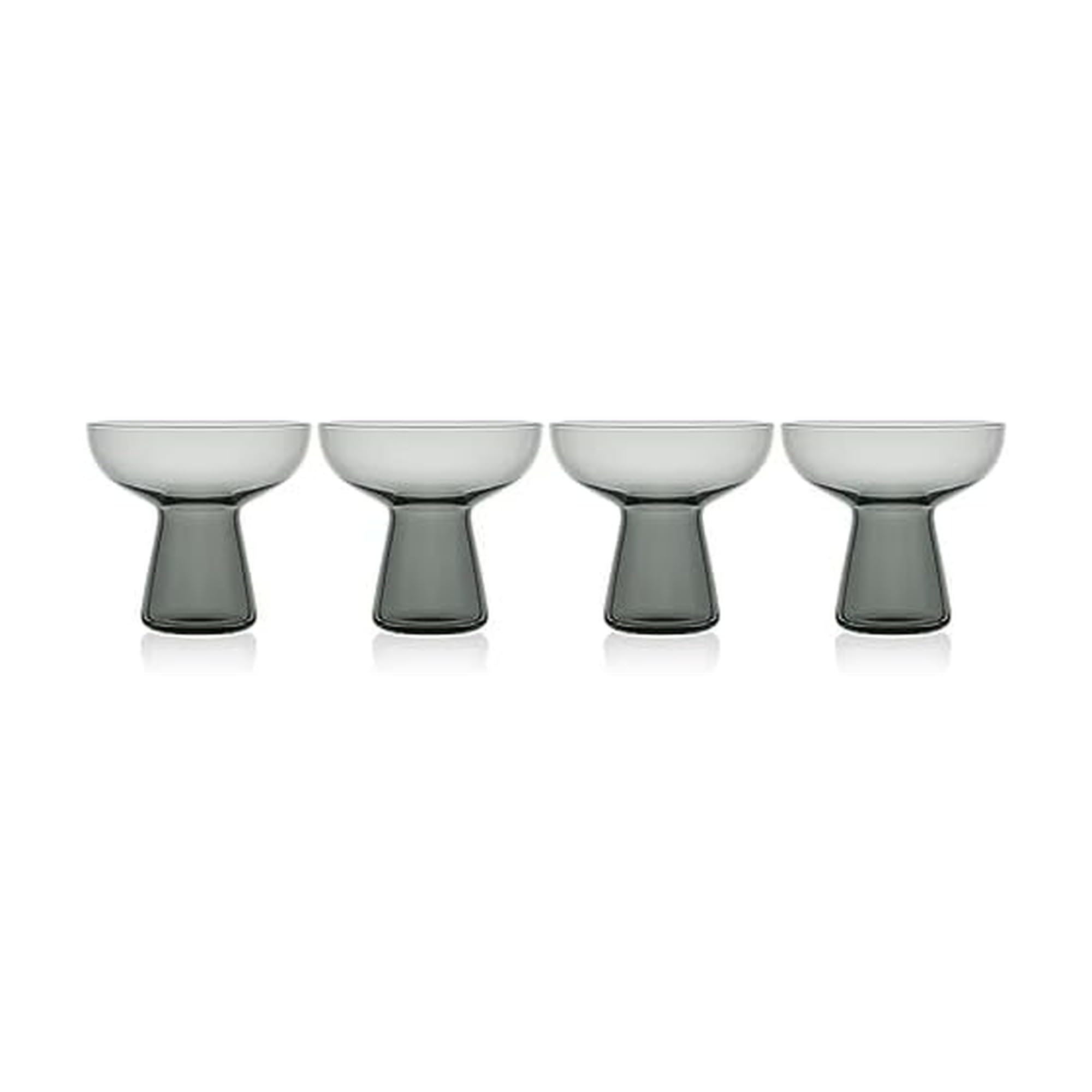 Mikasa Phoebe Margarita - Juego de copas de cóctel (4 unidades), color gris