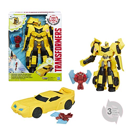 Transformers Robots in Disguise - Robot électronique Bumblebee 30cm - Jouet Transformable 2 en 1