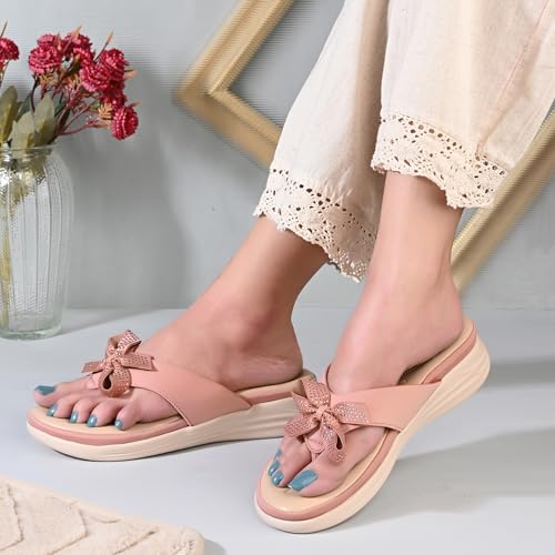 Image of Centrino Women's Sandals | Stylish Slip-On Sandals for Ladies | Durable Soft Cushioned Footbed for Comfort | Elegant & Trendy Design | Lightweight Daily And Casual Use Flip Flops (9343)