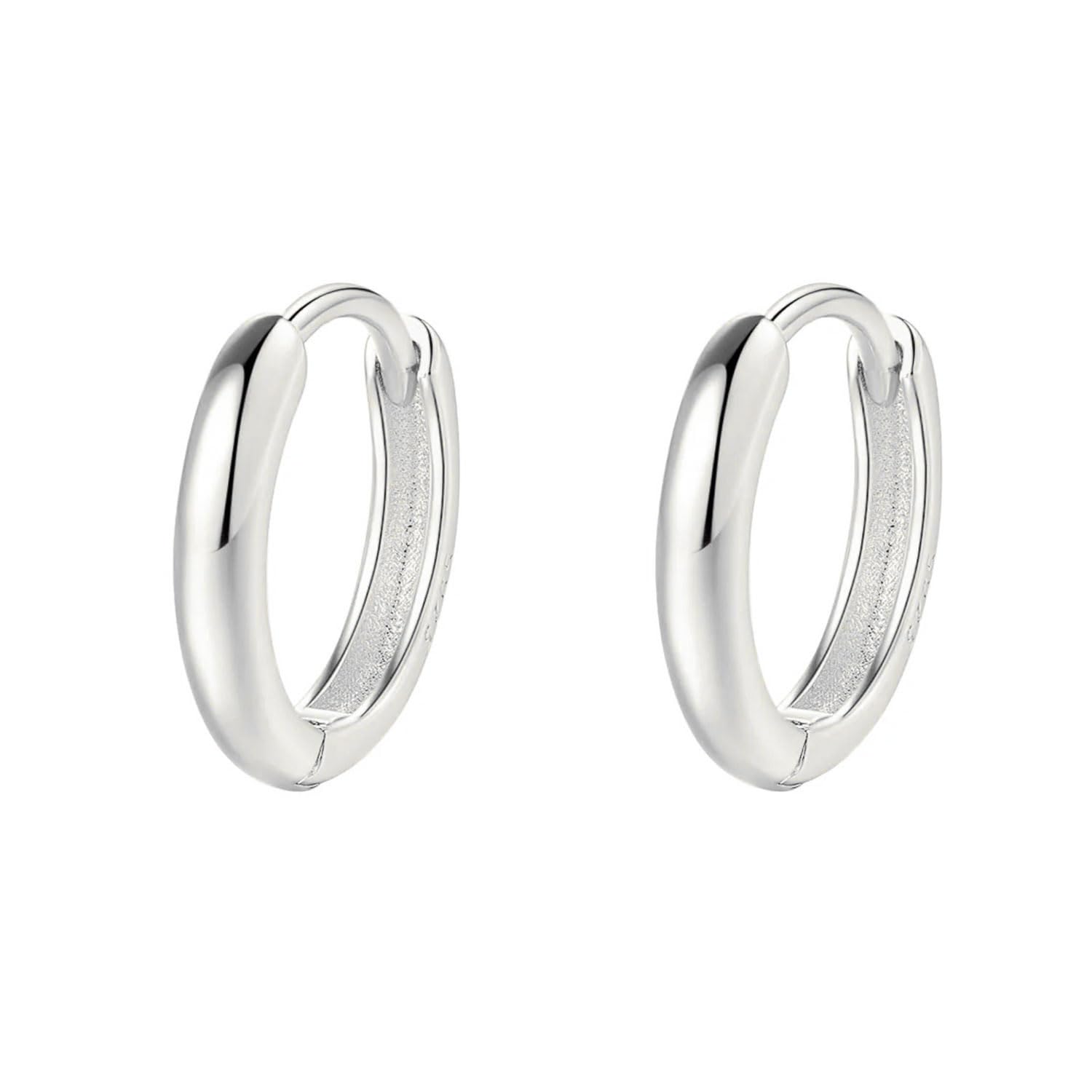 vama FASHIONS 18K Sliver Plated Anti Tarnish Hoop Huggie Baali Thick Round Earrings Lightweight Hypoallergenic Kan Ki Bali Ear Hoops Stud Earrings Jewelry for Boys & Mens-picture-33