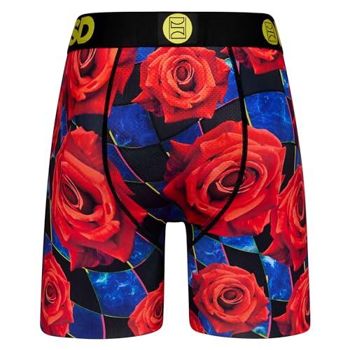 PSD Men's Boxer Briefs - Floral Racer, 7 Inch Inseam, Moisture-Wicking, 4-Way Stretch, Boxer Briefs for Men, 2X-Large4