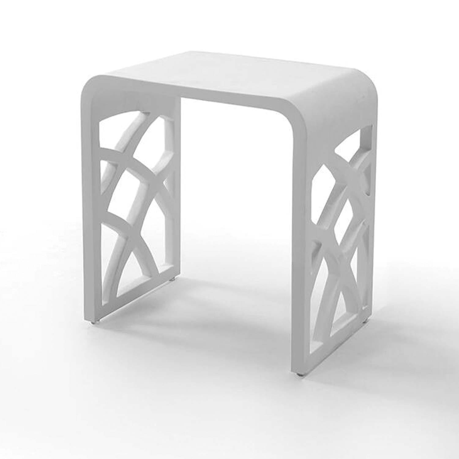 Solid Shower Stool - Matte White