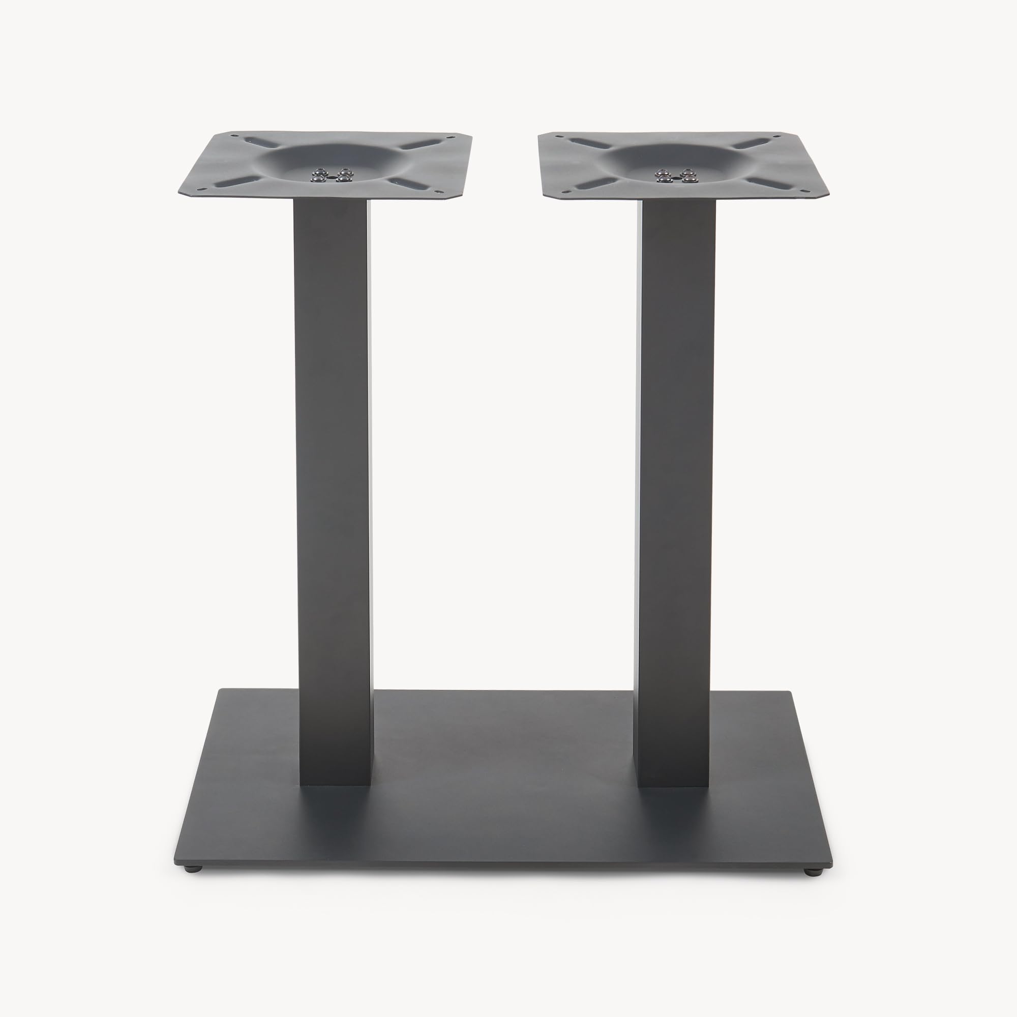[en.casa] Armazón de Mesa con 2 Pies Pata para Mesa de Comedor Vadejord DIY Patas para Muebles Escritorio Salón Cocina con Tornillos de Fijación Ajustables Acero 70x40x73cm - Negro
