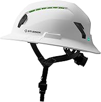 STUDSON SHK-1 Full Brim Hard Hat: ANSI Z89.1 Type II Compliant, Lightweight Breathable, NFC Chip, One Size Fits Most, Class C & E