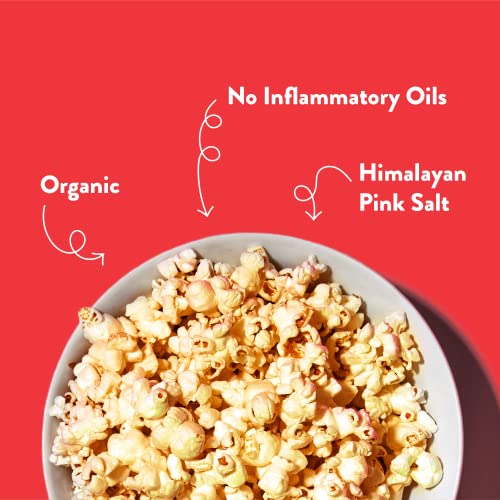 Image of LesserEvil Fiery Hot Organic Popcorn, Premium Quality, Minimally Processed, No Vegetable Oil, 4.6 Oz, Pack of 12