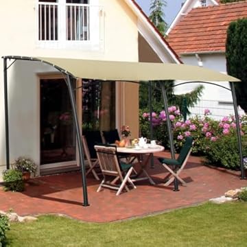 wall mounted pergola with retractable canopy