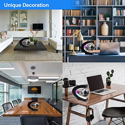 Flagest Magnetic Levitation Floating Globe, Levitating C Shape Globe With Led Lights For Education Home Office Desk Decor, Birthday Holiday Anniversary Christmas Creative Gift(3.3 Inches Globe) #TOP4