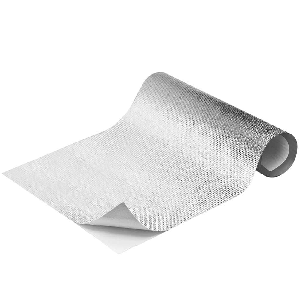 Tappetino Termico Alluminizzato Autoadesivo 60x280 Cm: Protezione Alte Temperature In Fibra Di Vetro Per Tubi E Auto
