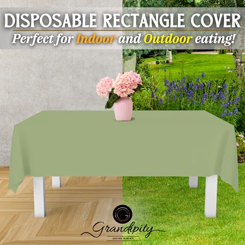 Image of Grandipity Plastic Table Cloth Disposable 12 Pack 54 inch x 108 inch Rectangle