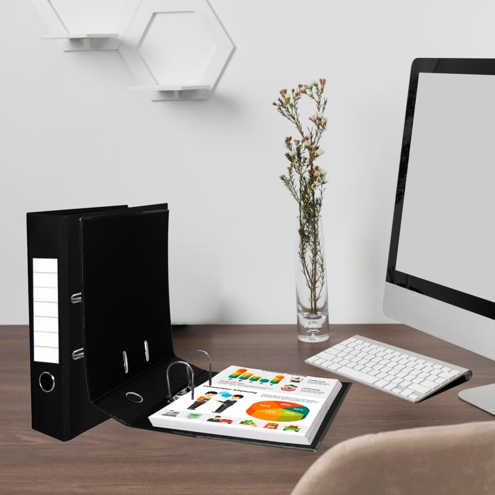 Pukka Pad, Premium Lever Arch File – 5 Pack Of 2-Ring Binder Portfolios For Work Or Home Paperwork Organisation - 32 X 28cm - Blue - View #2