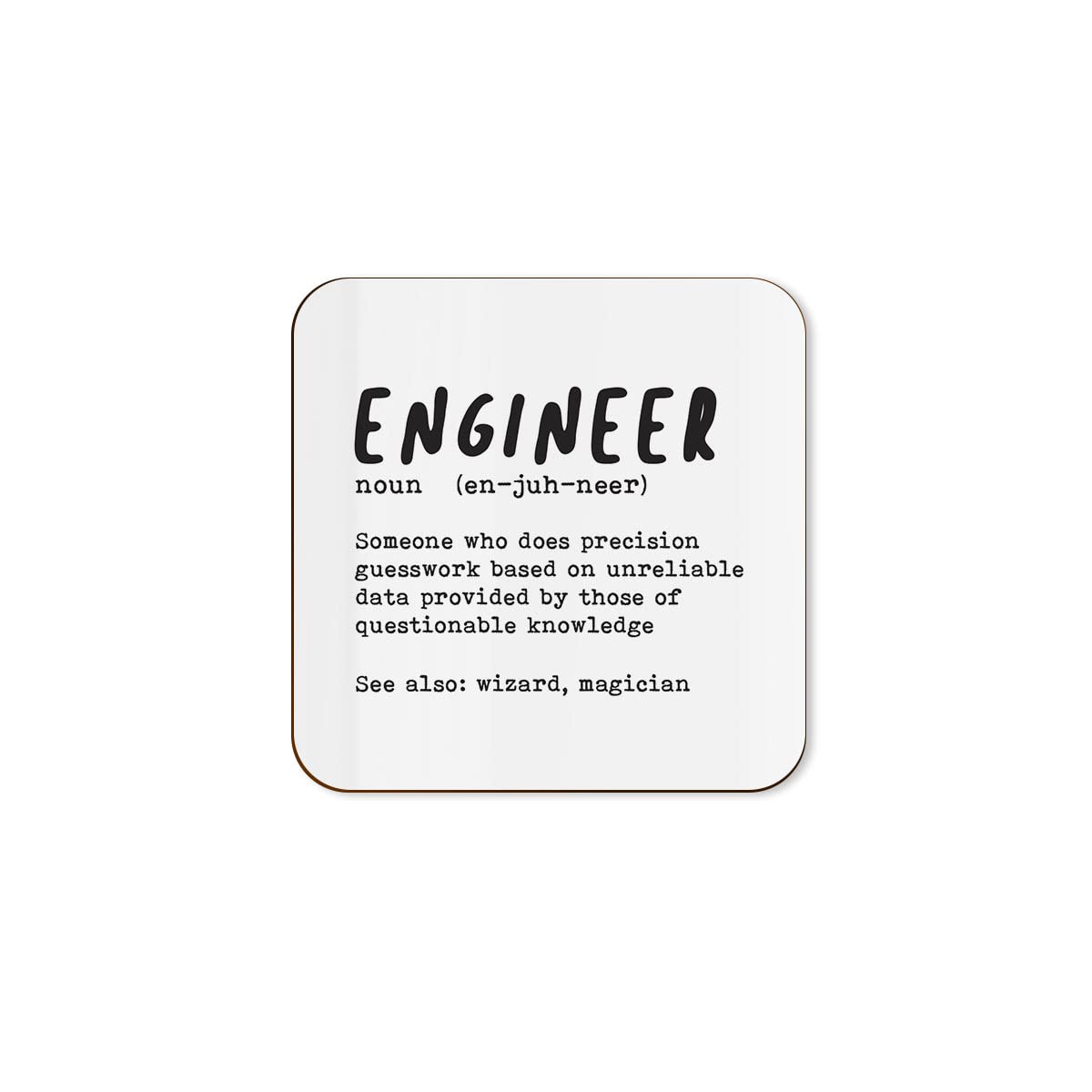 The Victorian Printing Co - Engineer Definition - Funny Single Coaster