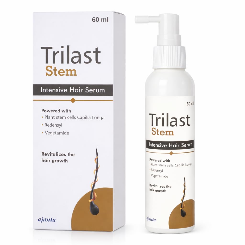 Trilast Stem Hair Serum – Capilia Longa, Redensyl, Procapil & Vegetamide for Hair Regrowth, Density Boost, Thinning Control & Root Strengthening – Stem Cell–Based, Sulphate-Free – 60ml