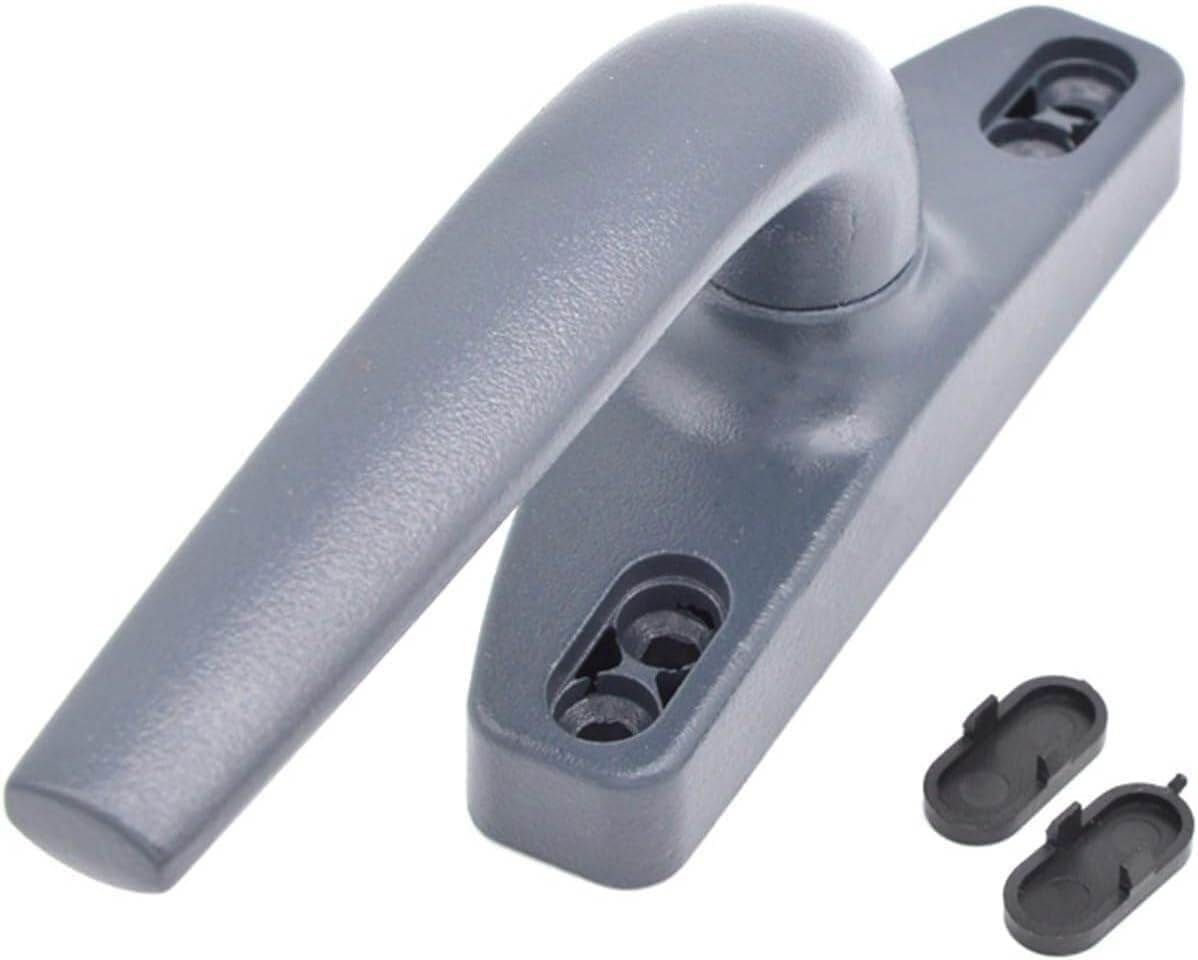 Lcuvimpex Grey Lockable Window Handle， Aluminum Alloy Casement Window Handle Multicolor 25-55Mm(,55Mm)