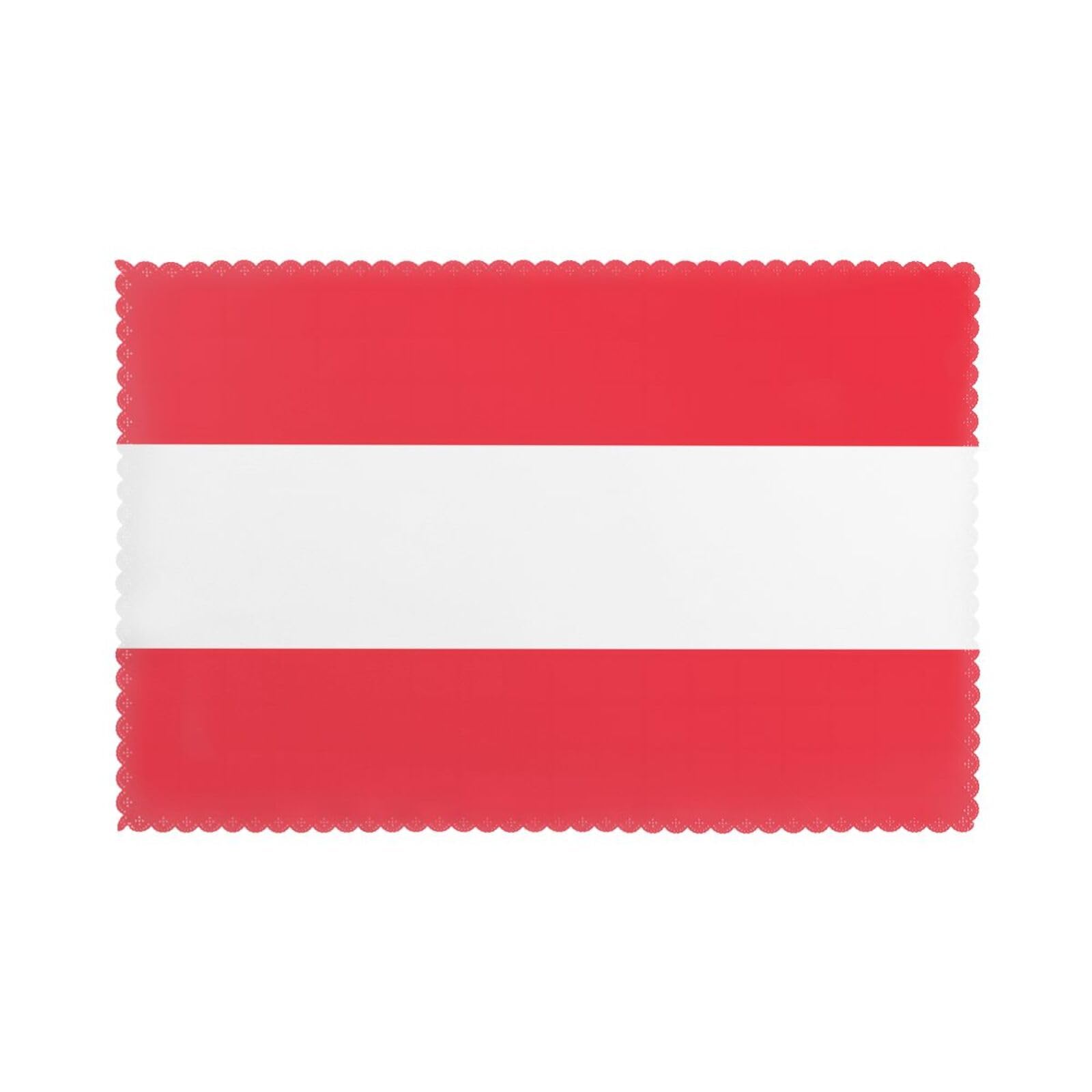 Austrian flag Placemat set of 6, oil-proof and insulated dining table placemats, washable and wipeable.