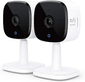 eufy Security, 2K Indoor Cam 2-Cam Kit, Plug-in Security Indoor Camera with Wi-Fi, IP Camera, Human and Pet AI, Works with Voice Assistants, Two-Way Audio, HomeBase Not Required. (Renewed) asin的图片