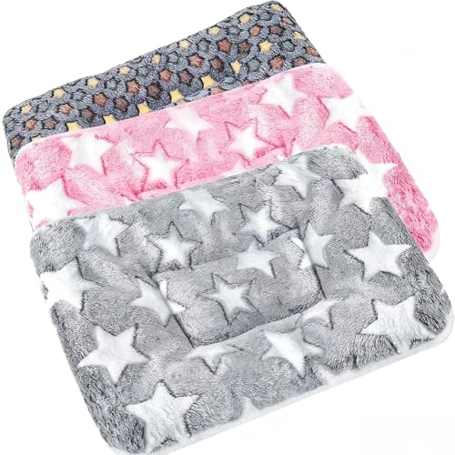 Steelhill Small Pet Bed 3 Pcs Animal Beds for Rabbit Guinea Pig Chinchilla Hedgehog Ferret & More Warm Cozy Soft Washable Bunny Pet Mattress for Indoor