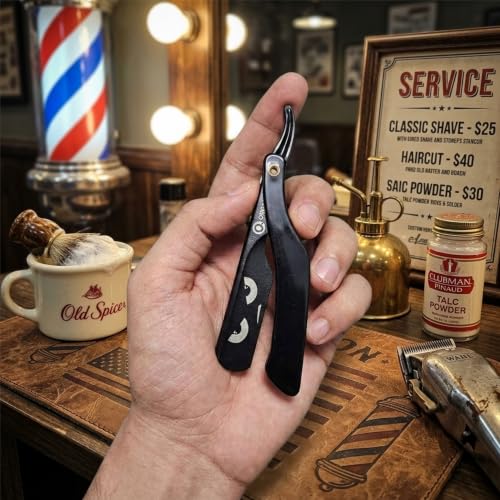 Image of Barber Shaving Razor for Men | Chotu angry Pocket Ready and travel companion 5 Inch Size (Chotu angry)