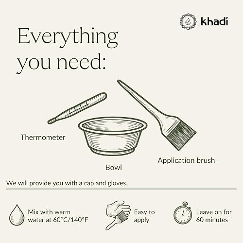Miniatura 5 de khadi ASH BROWN - Color natural para el cabello, cosmética natural, color de cabello para marrón mate y medio, color de cabello vegetal, 100%