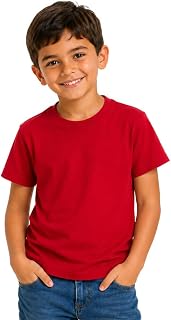 Kids Round Neck boys T Shirt 170 GSM Pure Cotton Basic Colors