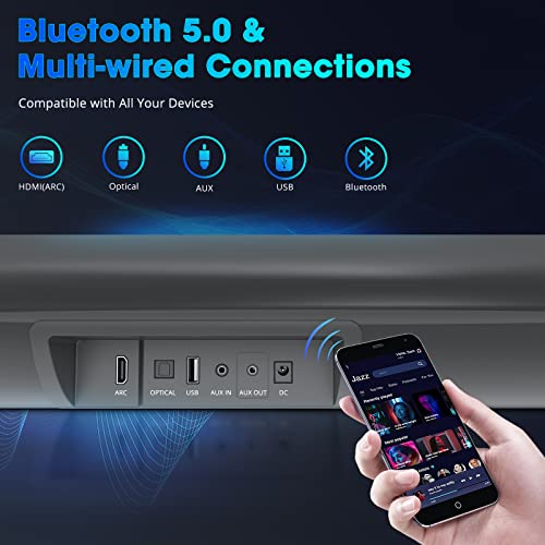 Bestisan S6520 Soundbar, Tv Sound Bar With Wired Hdmi And Wireless Bluetooth 5.0 Home Theater System thumb #3