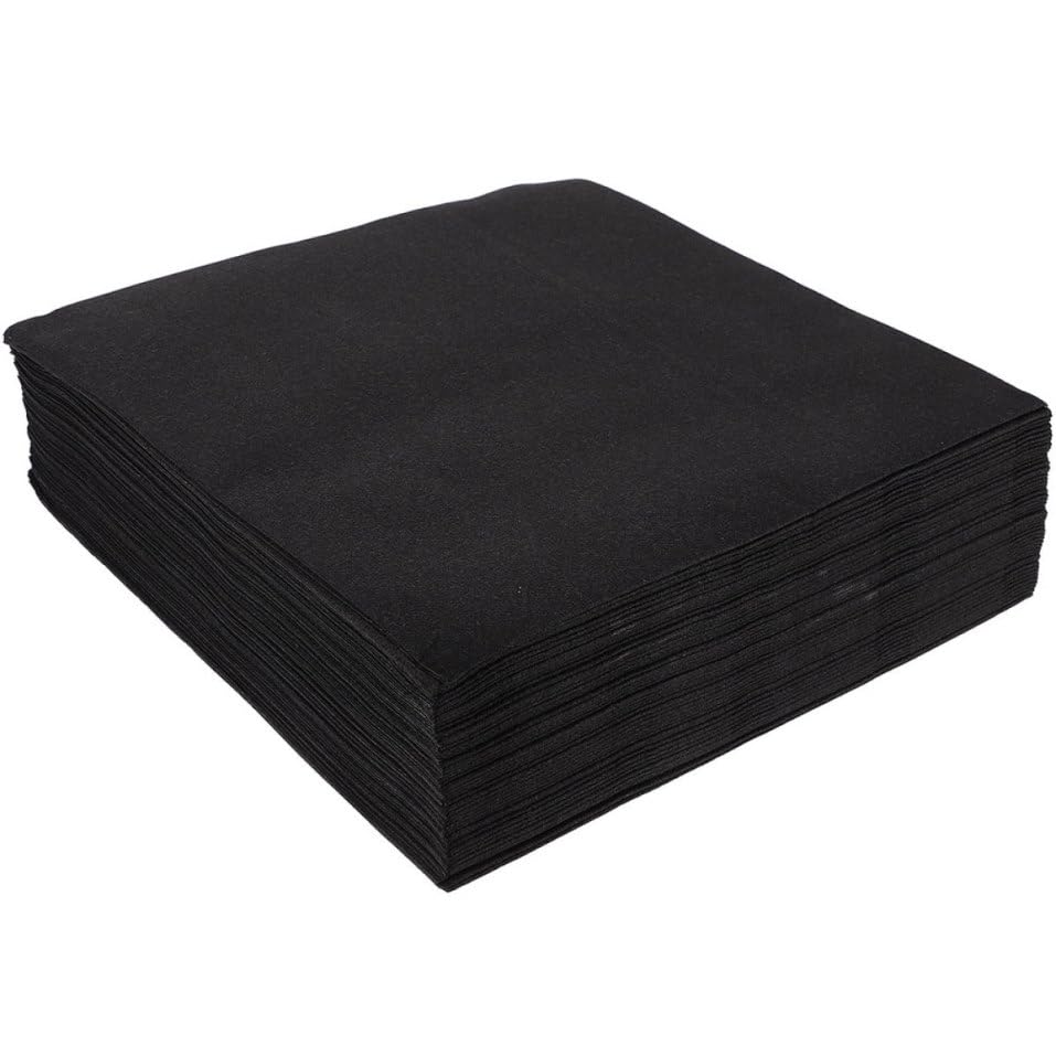 Serviettes en papier noir pour banquets chic et rassemblements