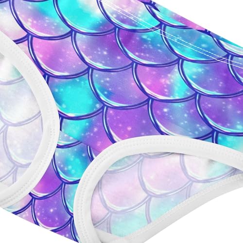 Joisal Designer Girls Underwear Toddlers 2t Cotton Cute Panties Girl Vibrant Mermaid Scales Purple Kids Undies Briefs4