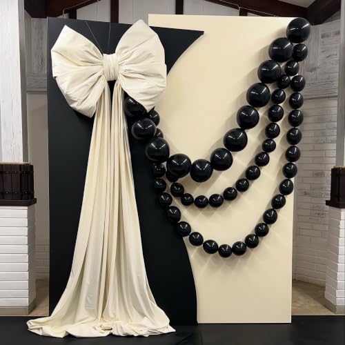 Image of Black Linking Balloons, 100PCS Linked Balloon for Balloon Wall Arch Garland, Quick Link Balloons for Halloween Wedding Birthday Baby Shower Engagement Graduation New Years Party Decorations (10inch)